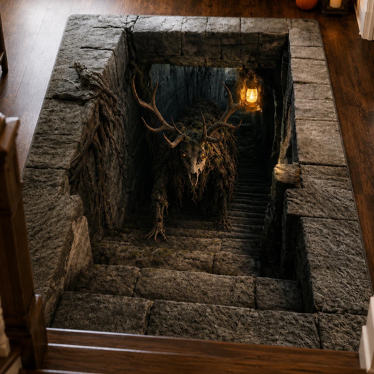 Crypt Descent Area Rug Hanging Ghost Decoration Awesome Halloween Gifts