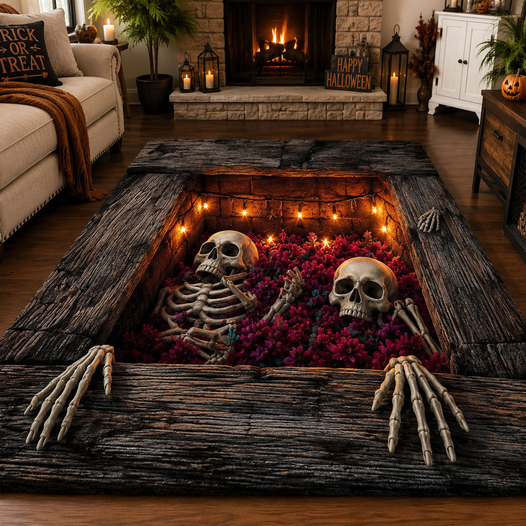 Crypt Escape Area Rug Big Carpets For Living Room Spooky Gifts For Her
