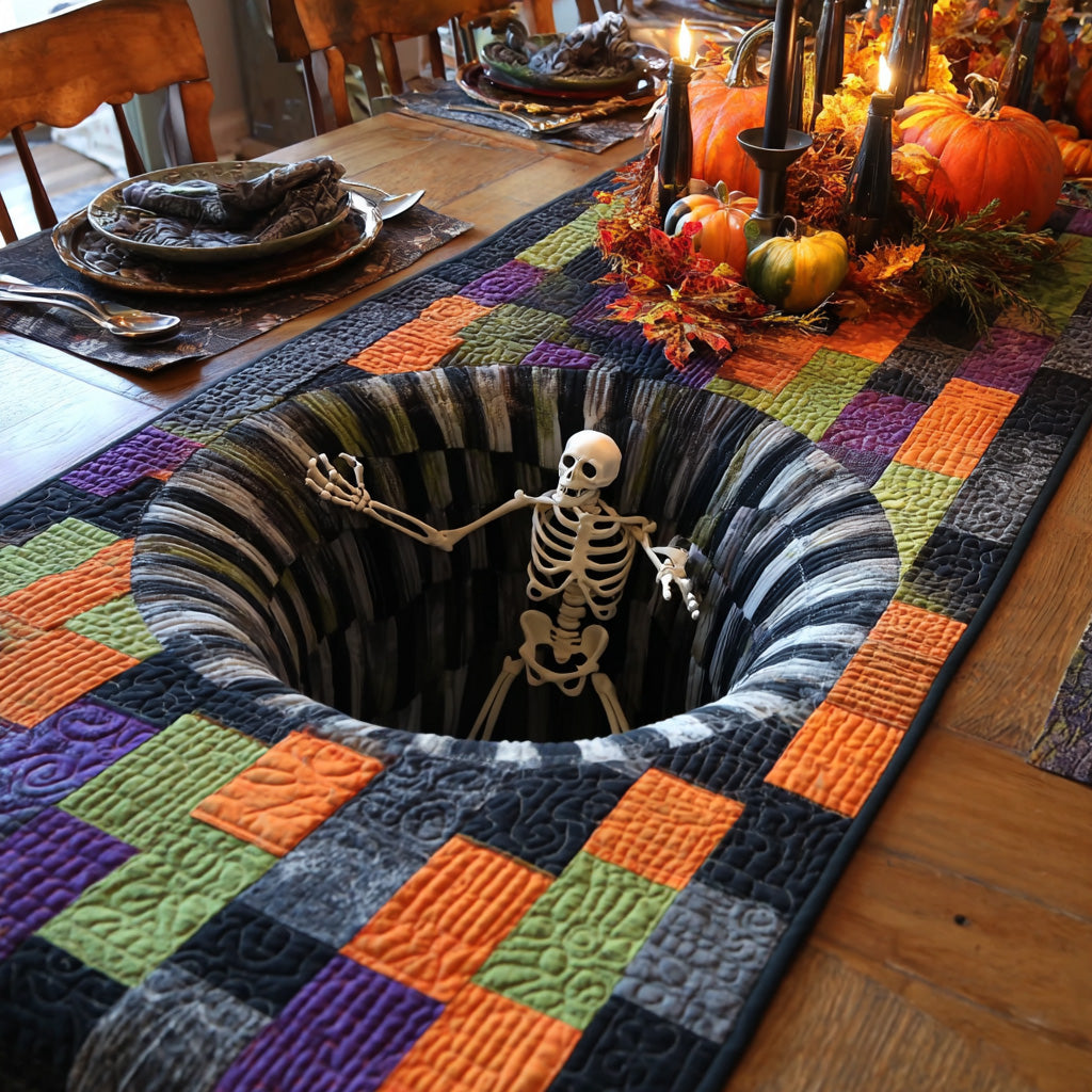 Crypt of the Fallen Quilted Table Runner Dinner Table Runner Gift Halloween Crypt of the Fallen Quilted Table Runner Dinner Table Runner Gift Halloween