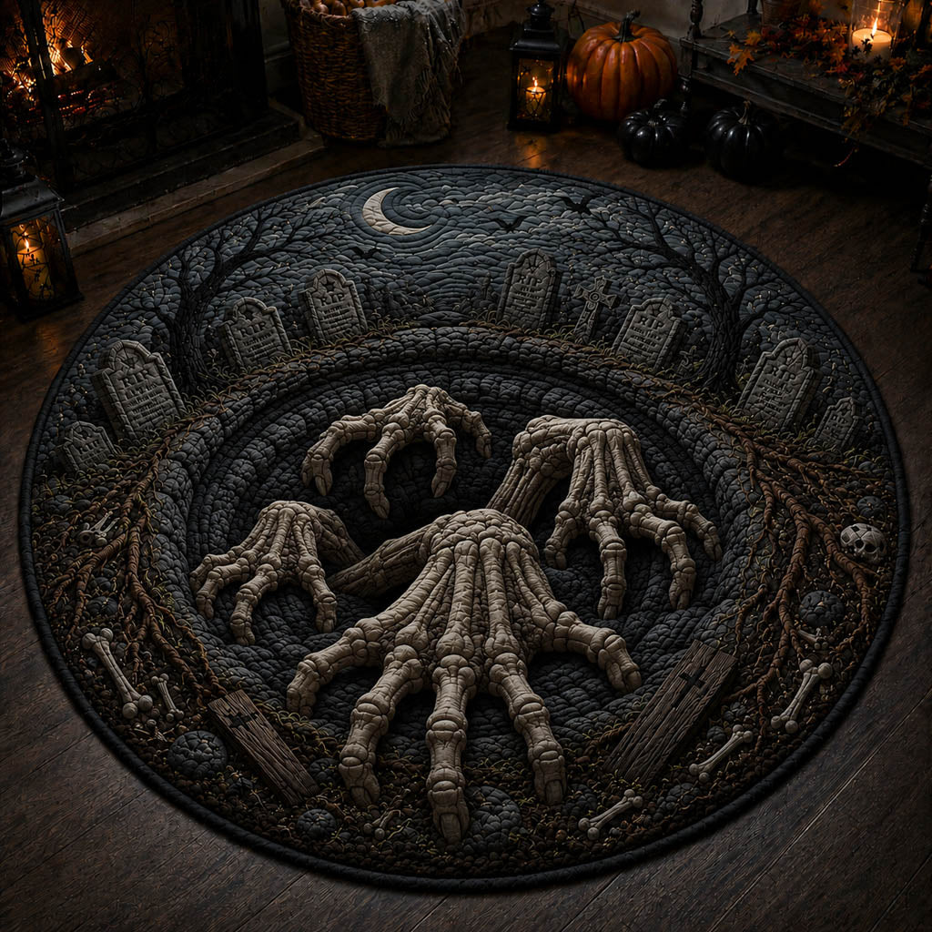 Cryptic Bone Eclipse Quilted Round Mat Living Room Decor Ideas Good Halloween Presents Cryptic Bone Eclipse Quilted Round Mat Living Room Decor Ideas Good Halloween Presents