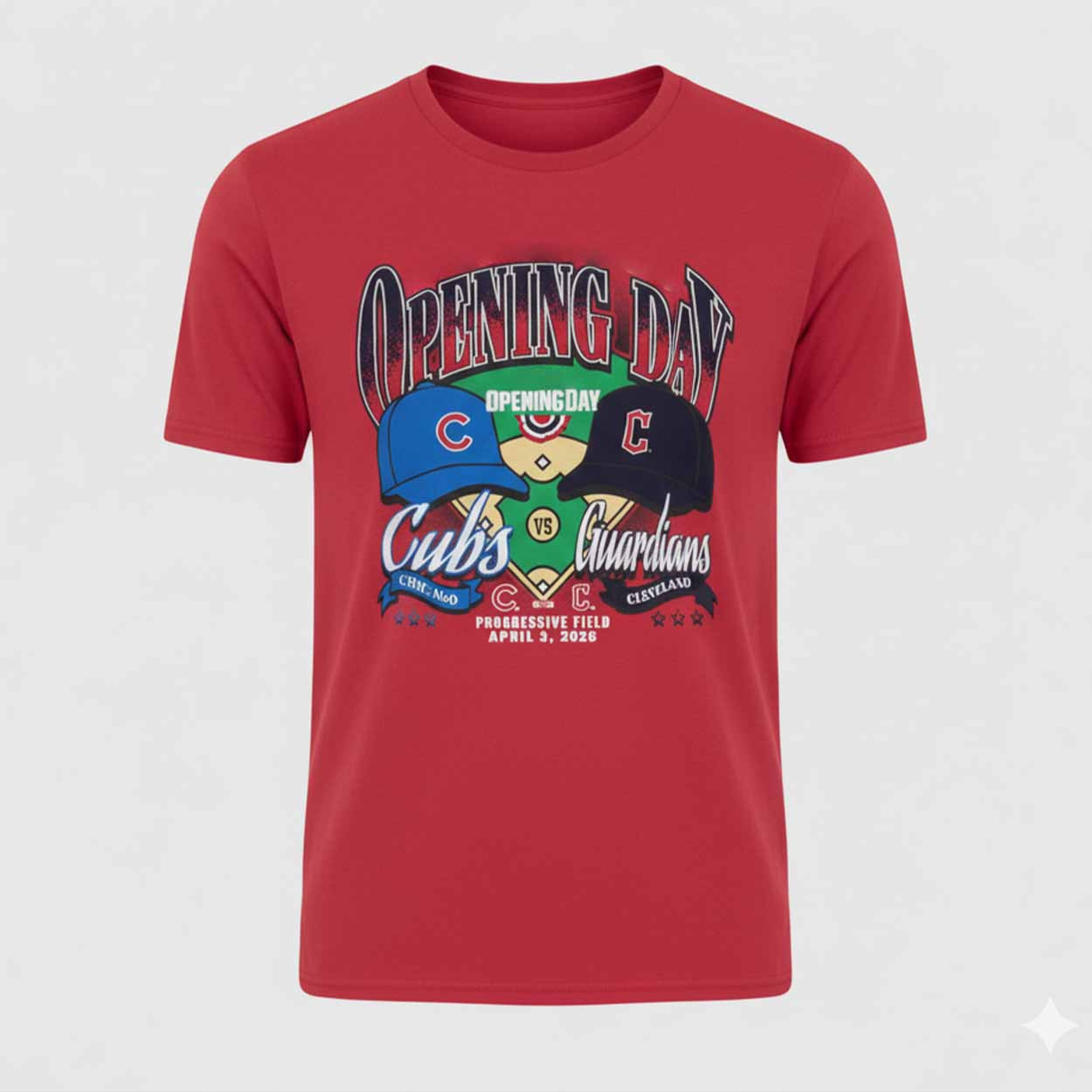 Cubs vs Guardians Opening Day 2026 Shirt