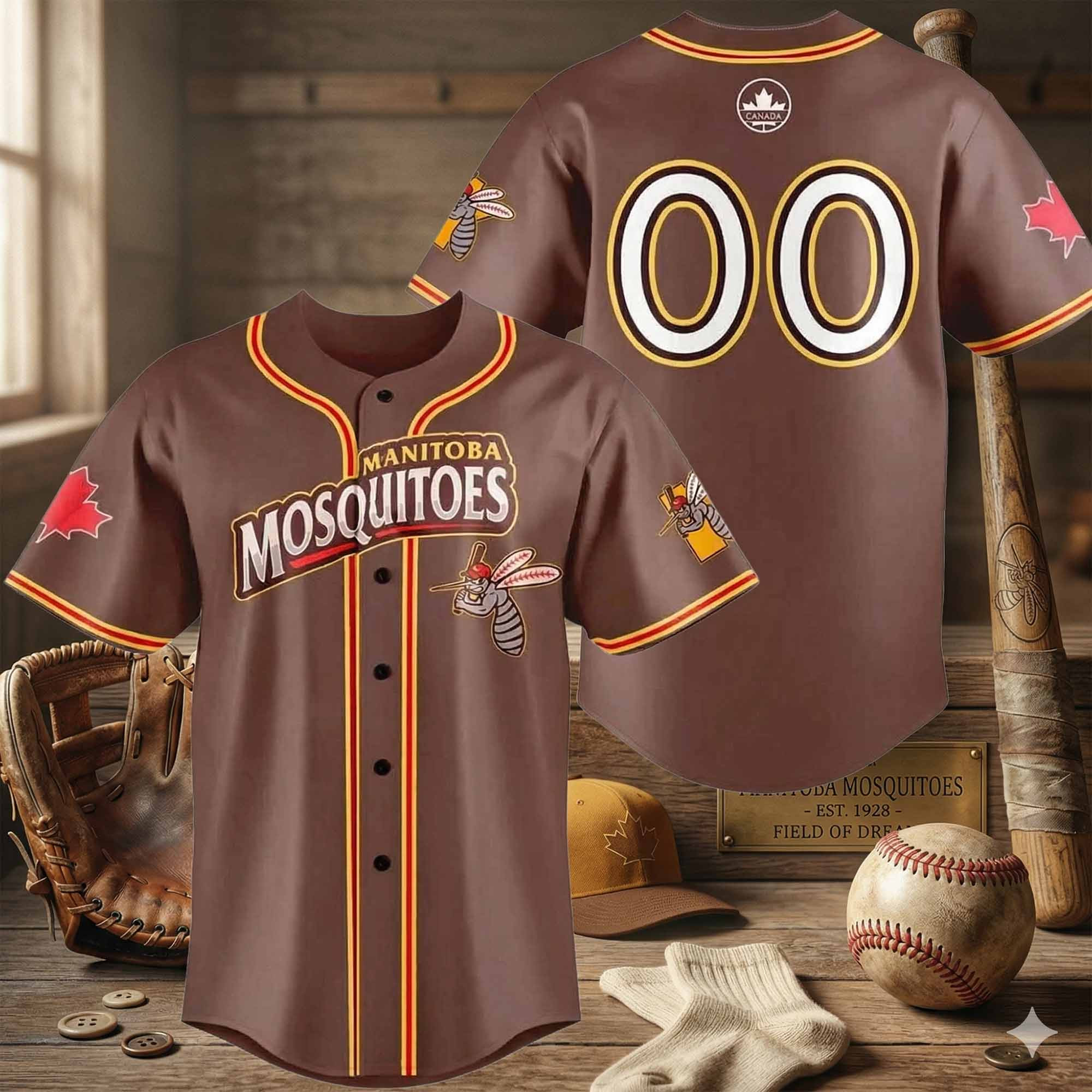 Custom 2026 Winnipeg Goldeyes Manitoba Mosquitoes Baseball Jersey
