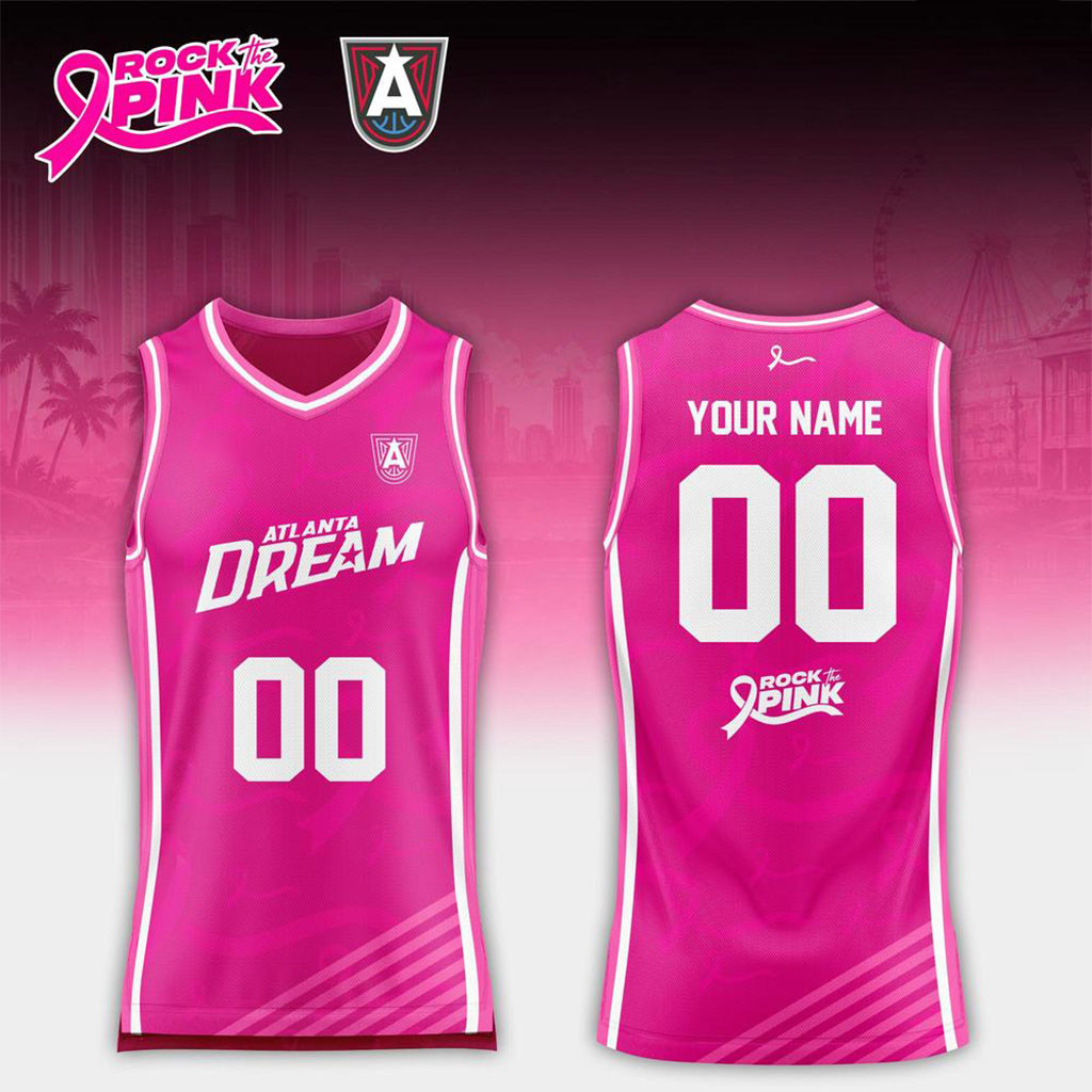 Custom Atlanta Dream Rock the Pink 2026 Basketball Jersey Atlanta Dream Merch Gifts For Fan