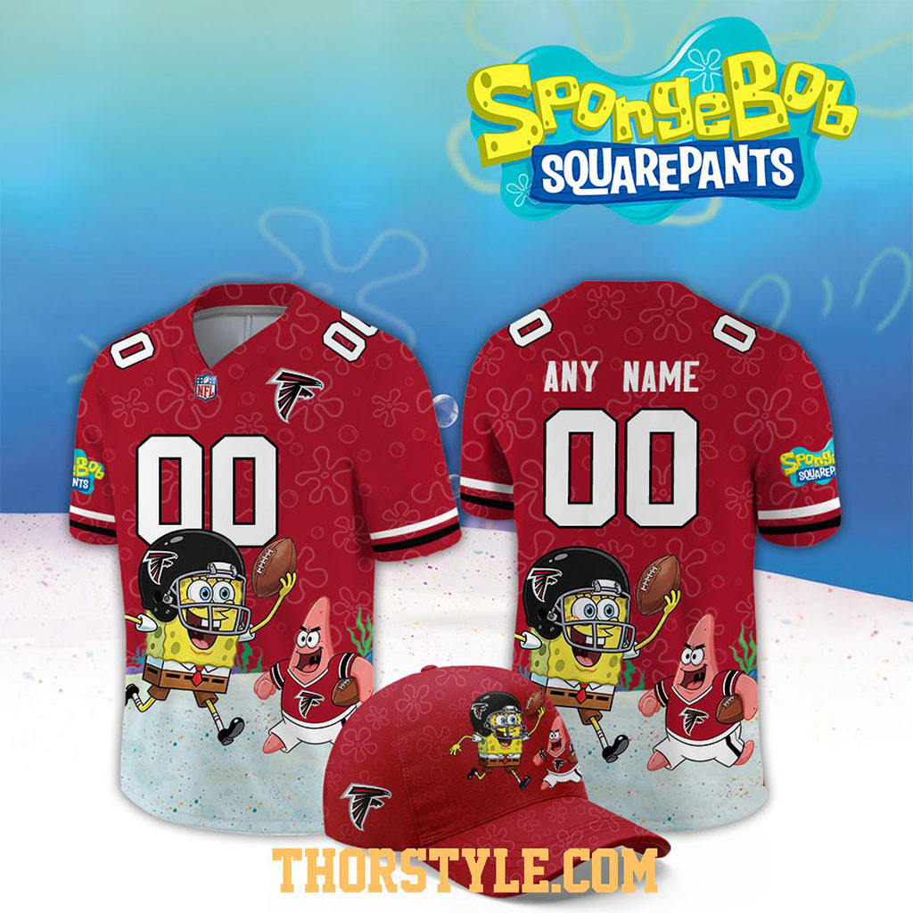 Custom Atlanta Falcons x SpongeBob Squarepants 2026 Night Football Jersey Falcons Merch