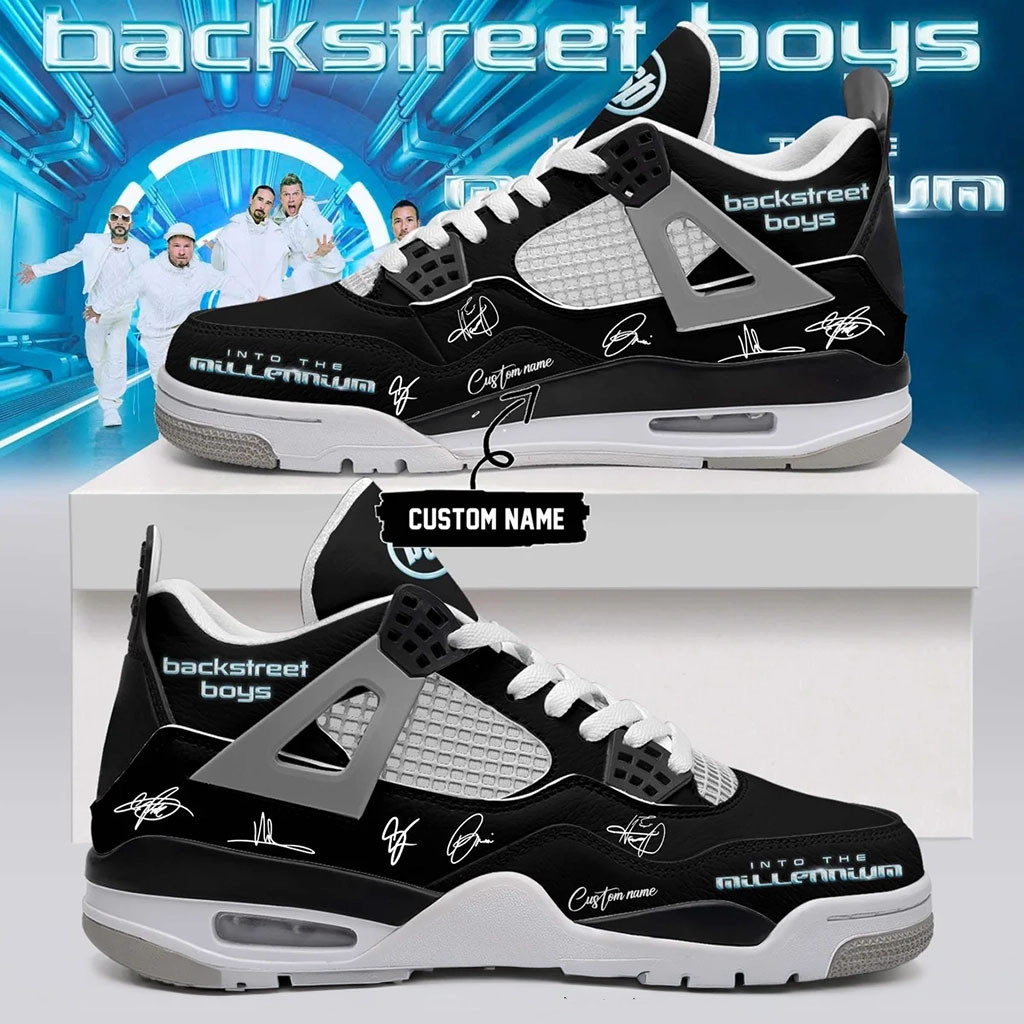 Custom Backstreet Boys Merch Into The Millennium Signature Shoes Black Best Gifts For Pop Fans