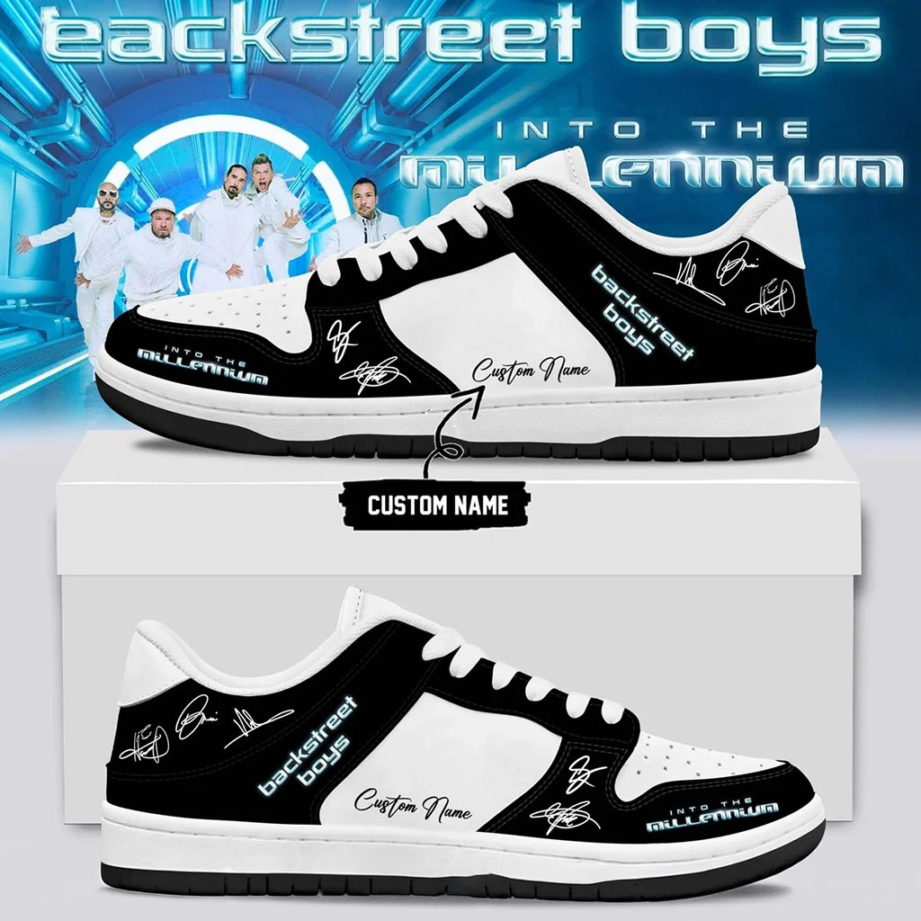 Custom Backstreet Boys Merch Into The Millennium Sneakers Merch Boy Band Music Lover Gift Custom Backstreet Boys Merch Into The Millennium Sneakers Merch Boy Band Music Lover Gift