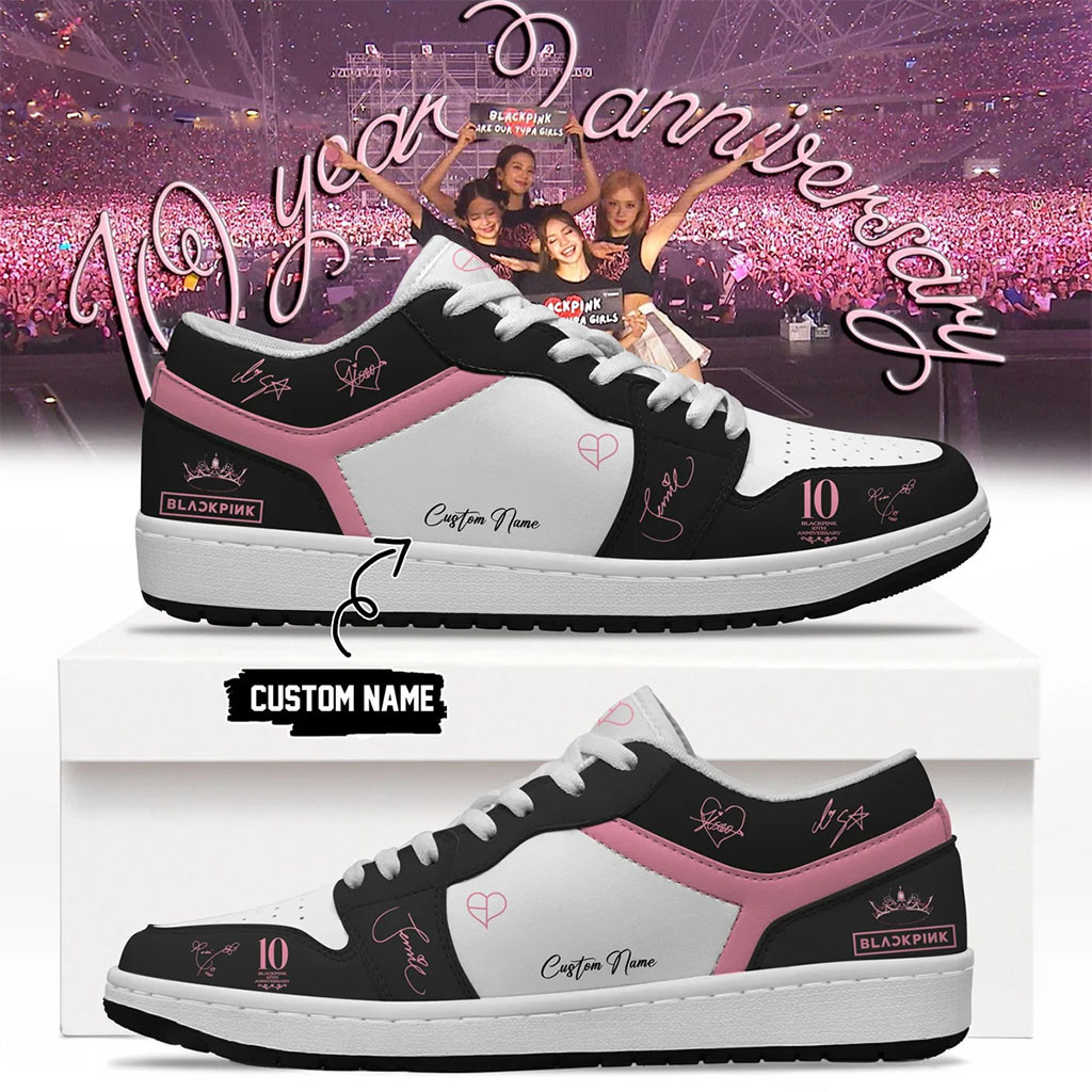 Custom BLACKPINK Merch 10th Anniversary BLACKPINK World Tour Sneakers Music Lovers Gifts