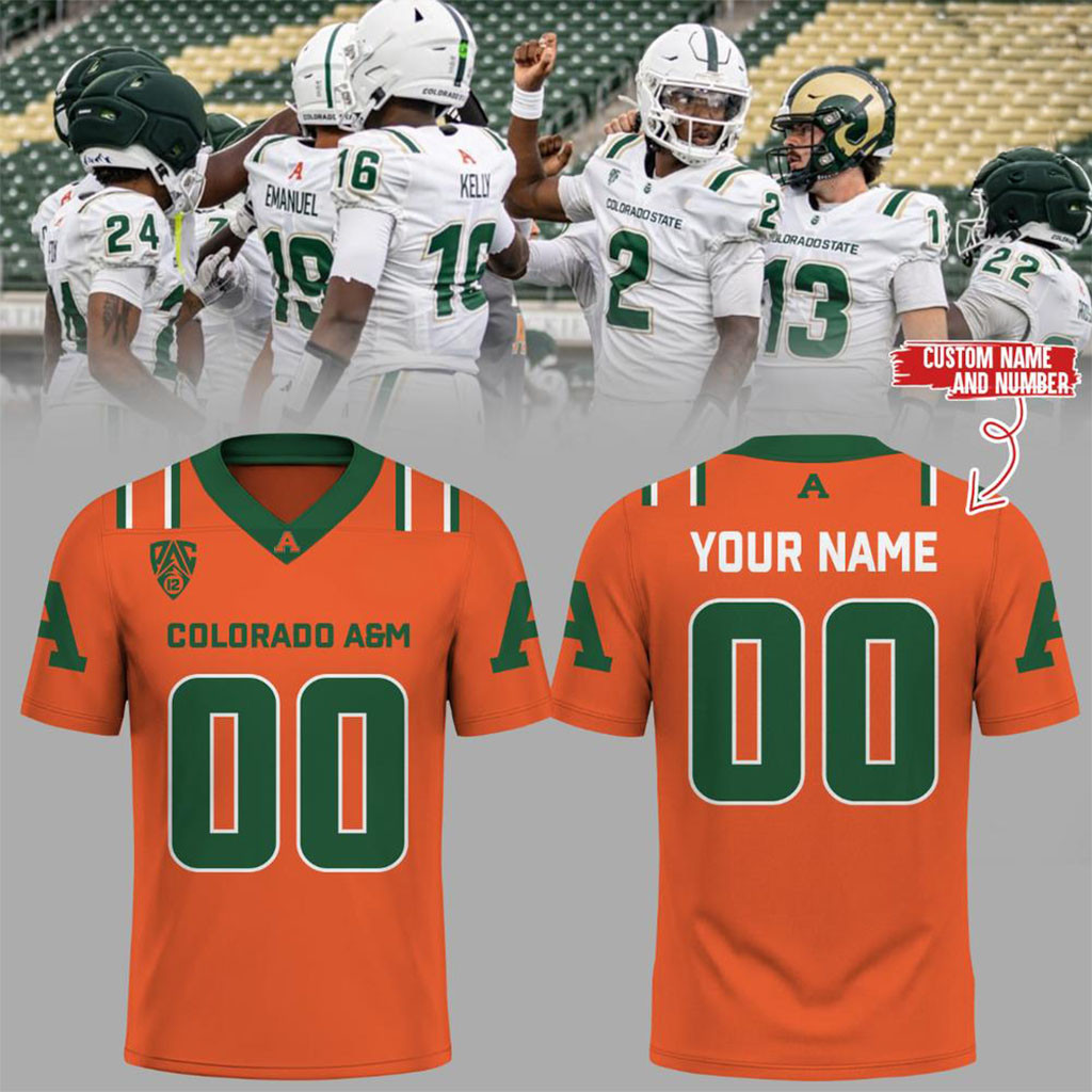 Custom Colorado State Rams New Threads Football Jersey Rams Merch Presents For Football Fans