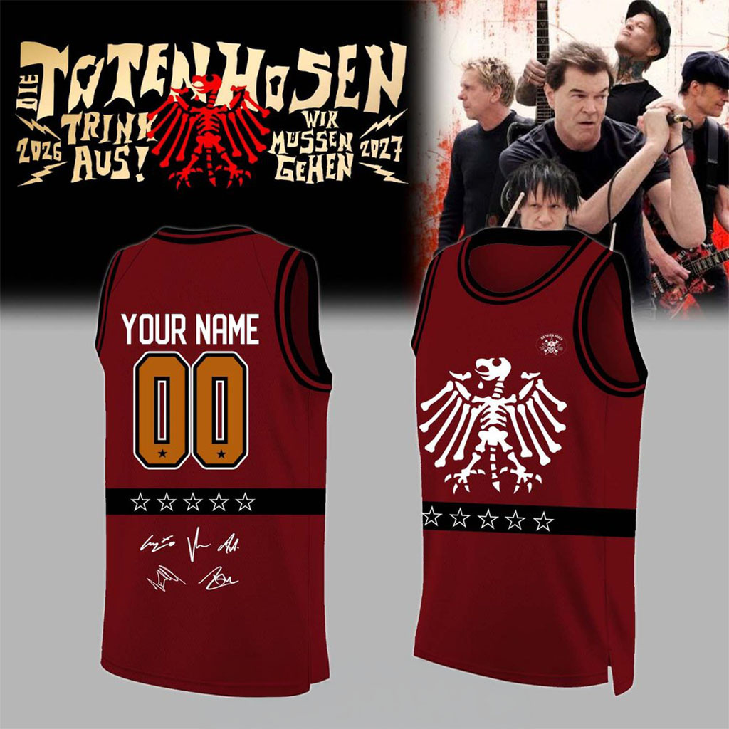 Custom Die Toten Hosen Merch Trink Aus Wir Mussen Gehen Tour 2026 27 Basketball Jersey Fan Gift Custom Die Toten Hosen Merch Trink Aus Wir Mussen Gehen Tour 2026 27 Basketball Jersey Fan Gift