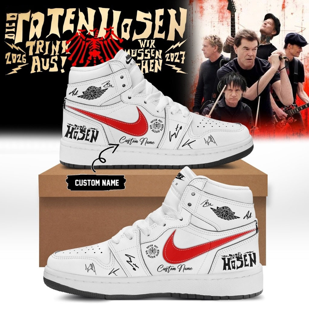 Custom Die Toten Hosen Merch Trink Aus Wir Mussen Gehen Tour 2026 27 White Sneakers Fan Gifts