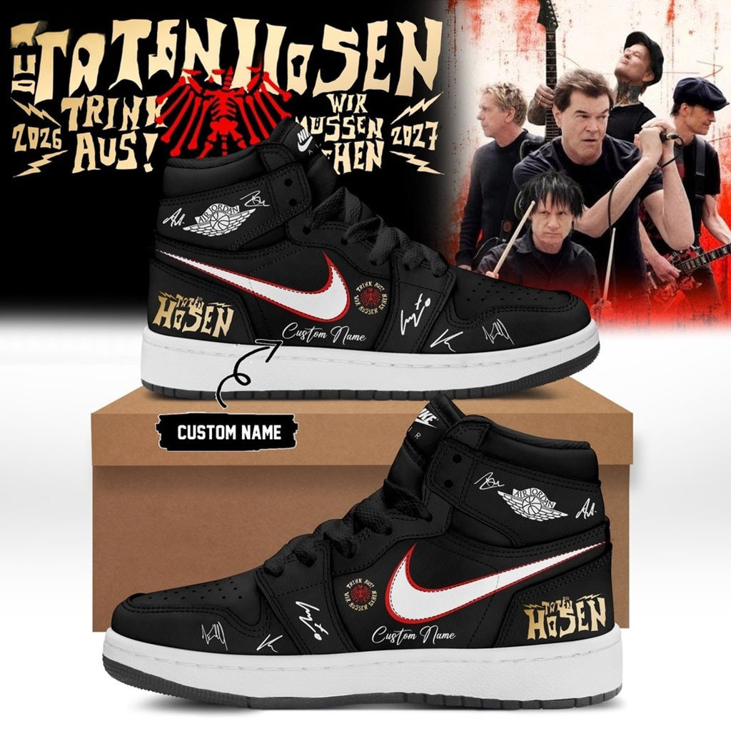 Custom Die Toten Hosen Trink Aus Wir Mussen Gehen Tour 2026 27 Sneakers Die Toten Hosen Merch