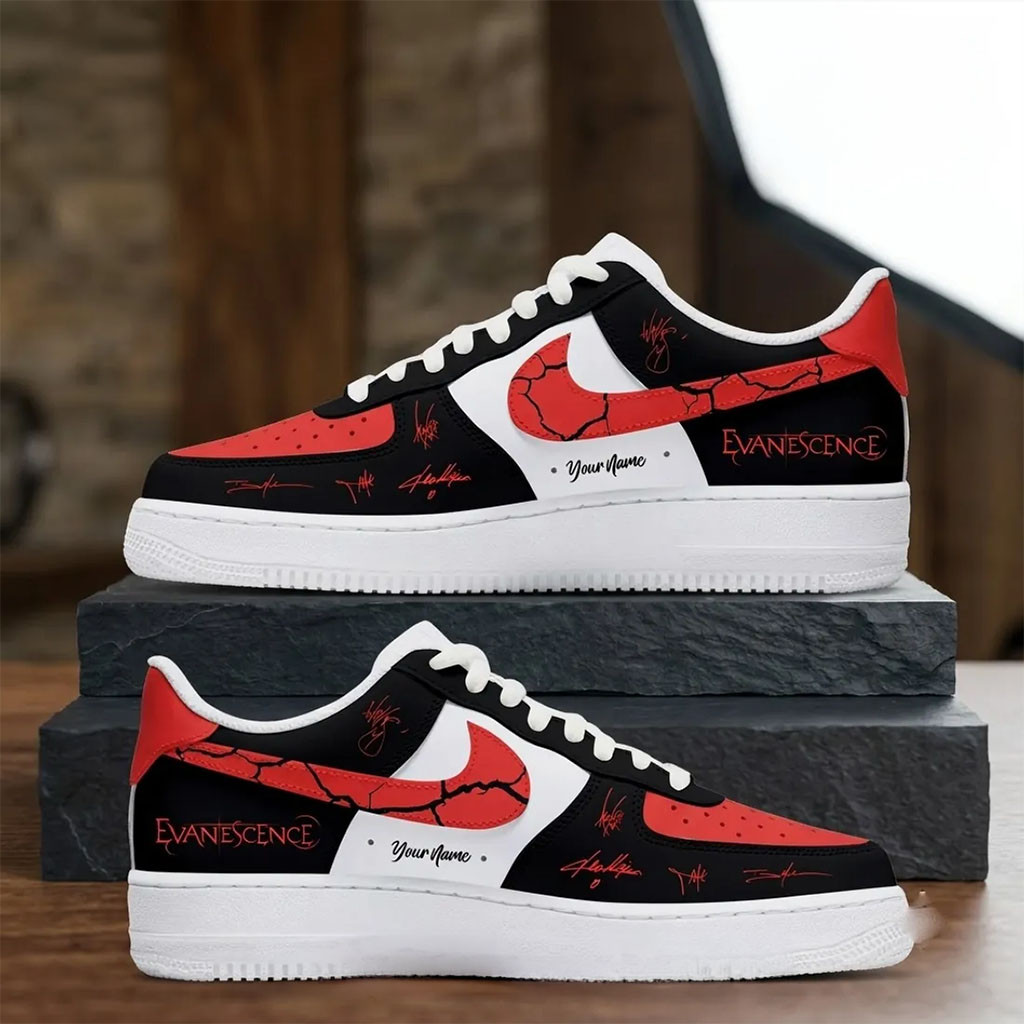 Custom Evanescence World Tour Crack Pattern Sneakers Evanescence Merch Gifts For Rock Fans