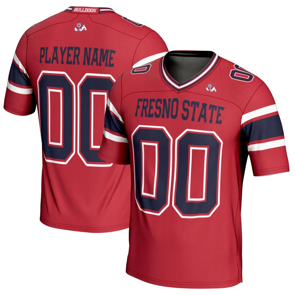 Custom Fresno State Bulldogs Merch 2026 GameDay Greats Red Fresno State Bulldogs NIL Jersey