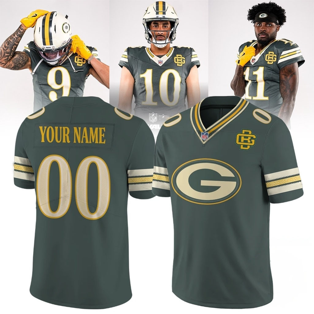 Custom Green Bay Packers 2026 27 Season New Uniform Football Jersey Packers Merch Gifts For Fan