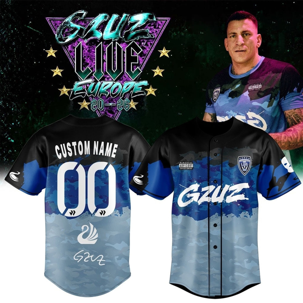 Custom Gzuz Live Europe Tour 2026 Signed Jersey Gzuz Merch Best Gifts For Rap Lovers