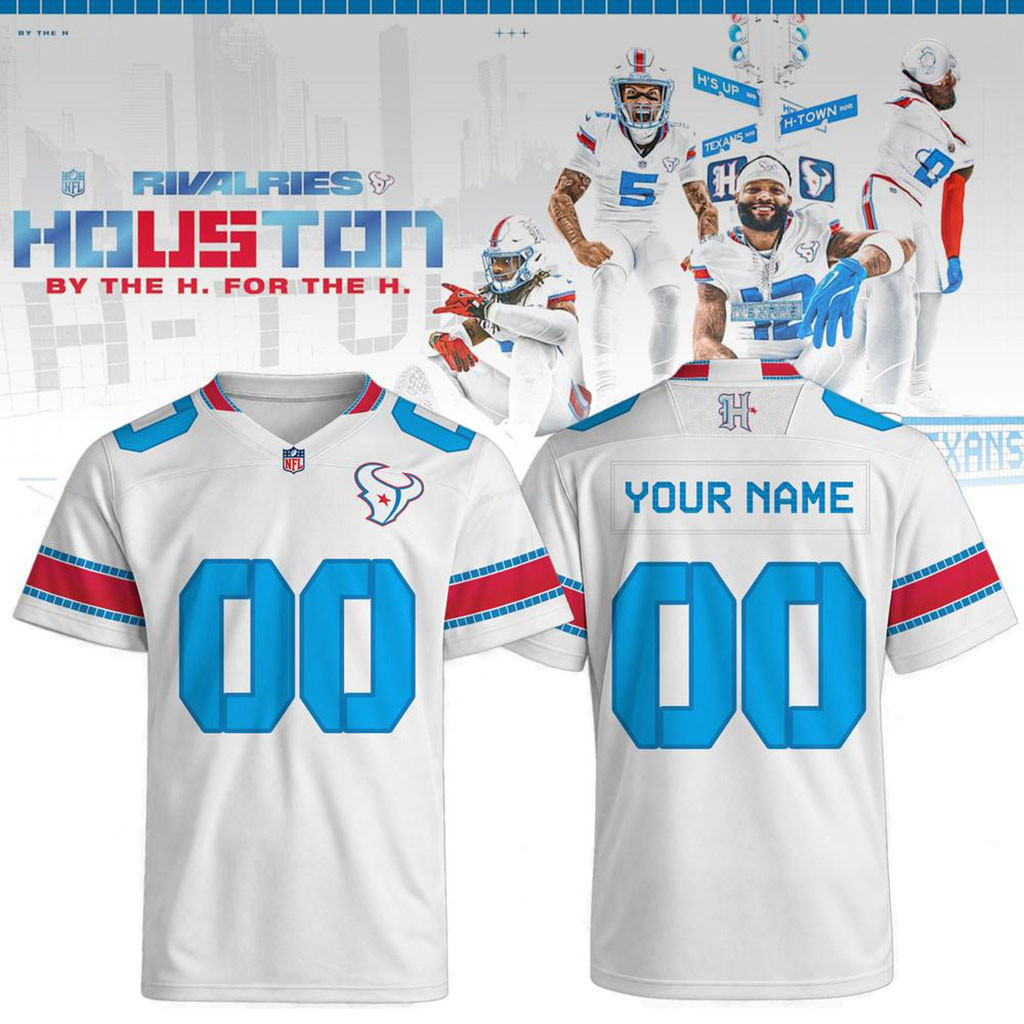 Custom Houston Texans CJ Stroud 7 Rivalries 2026 Football Jersey Texans Merch Football Fan Gift Custom Houston Texans CJ Stroud 7 Rivalries 2026 Football Jersey Texans Merch Football Fan Gift