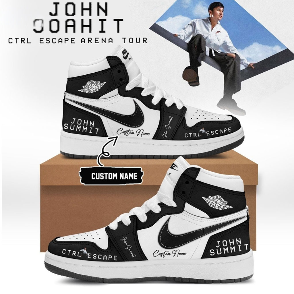 Custom John Summit CTRL ESCAPE Arena Tour 2026 Black Sneakers John Summit Merch DJ Fans Gifts