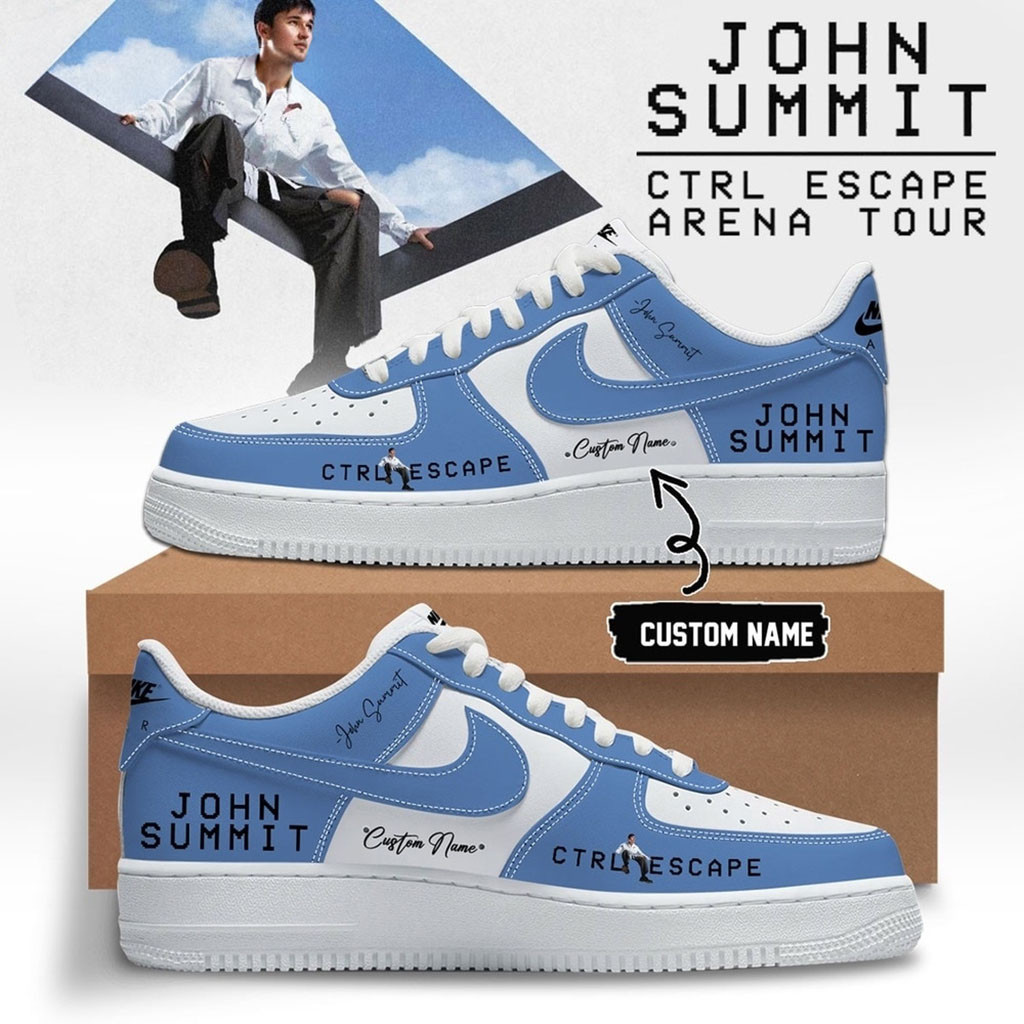 Custom John Summit CTRL ESCAPE Arena Tour 2026 Blue Sneakers John Summit Merch Fans Gifts