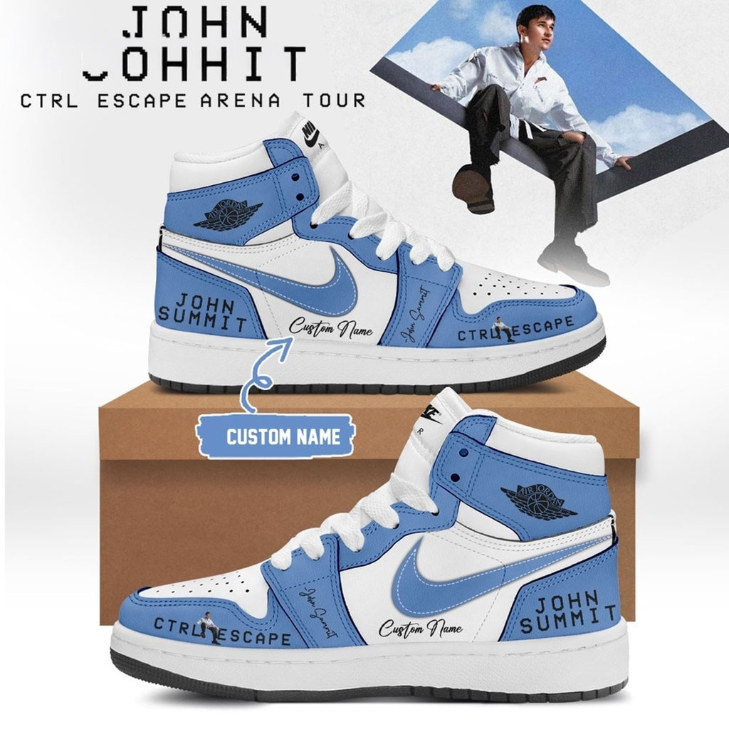 Custom John Summit CTRL ESCAPE Arena Tour 2026 Blue Sneakers John Summit Merchandise Fan Gift