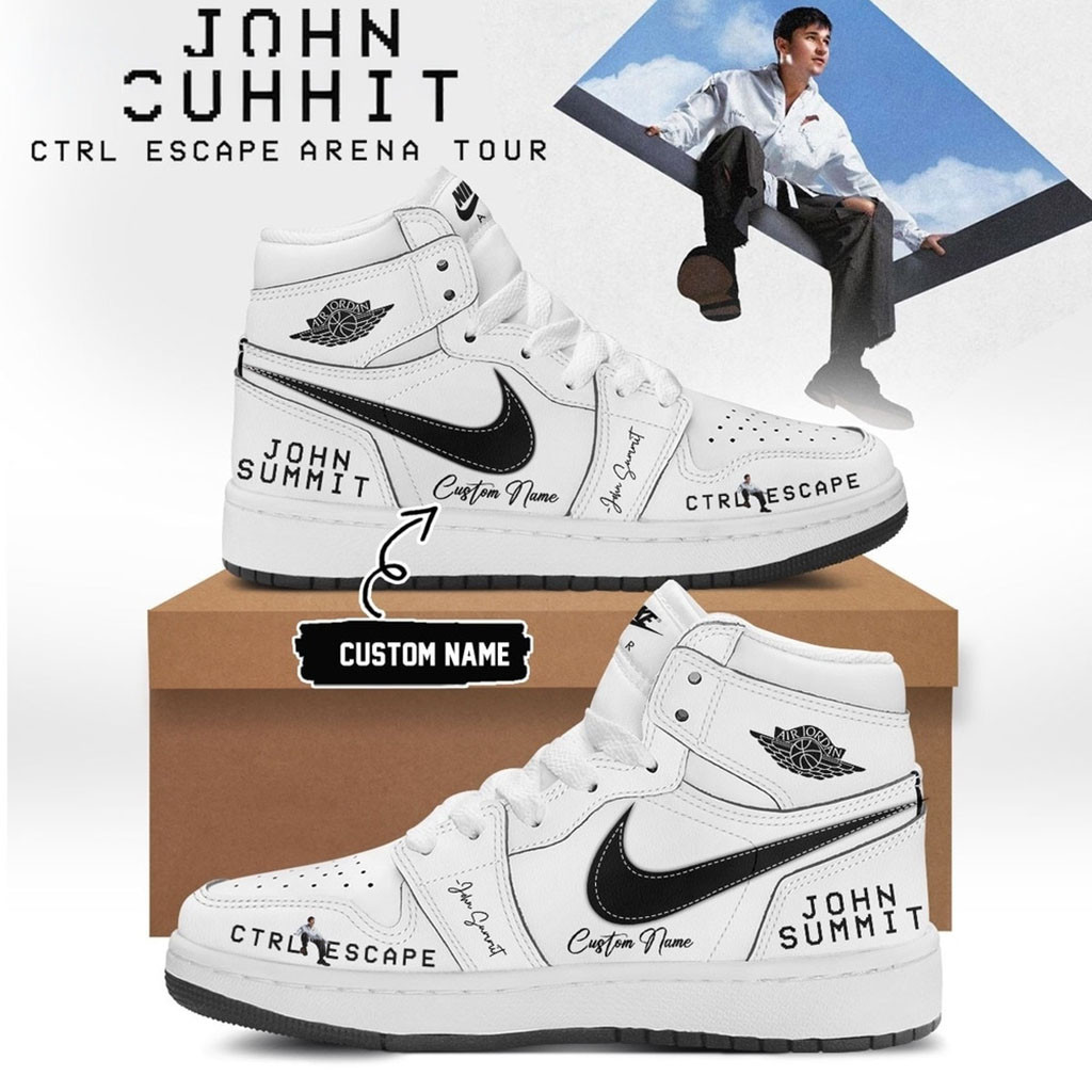 Custom John Summit Merch CTRL ESCAPE Arena Tour 2026 White Shoes Cool Gifts For Music Lovers Custom John Summit Merch CTRL ESCAPE Arena Tour 2026 White Shoes Cool Gifts For Music Lovers