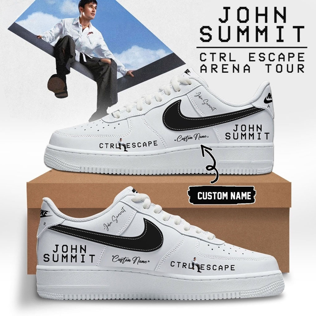 Custom John Summit Merch CTRL ESCAPE Arena Tour 2026 White Sneakers Music Related Gifts For Guys Custom John Summit Merch CTRL ESCAPE Arena Tour 2026 White Sneakers Music Related Gifts For Guys