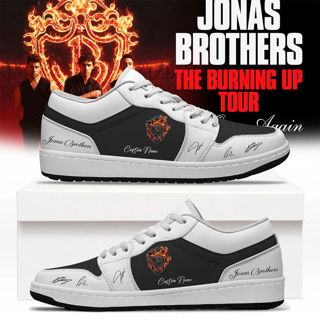 Custom Jonas Brothers Merch 2026 The Burning Up Tour Sneakers Best Gifts For Music Lovers