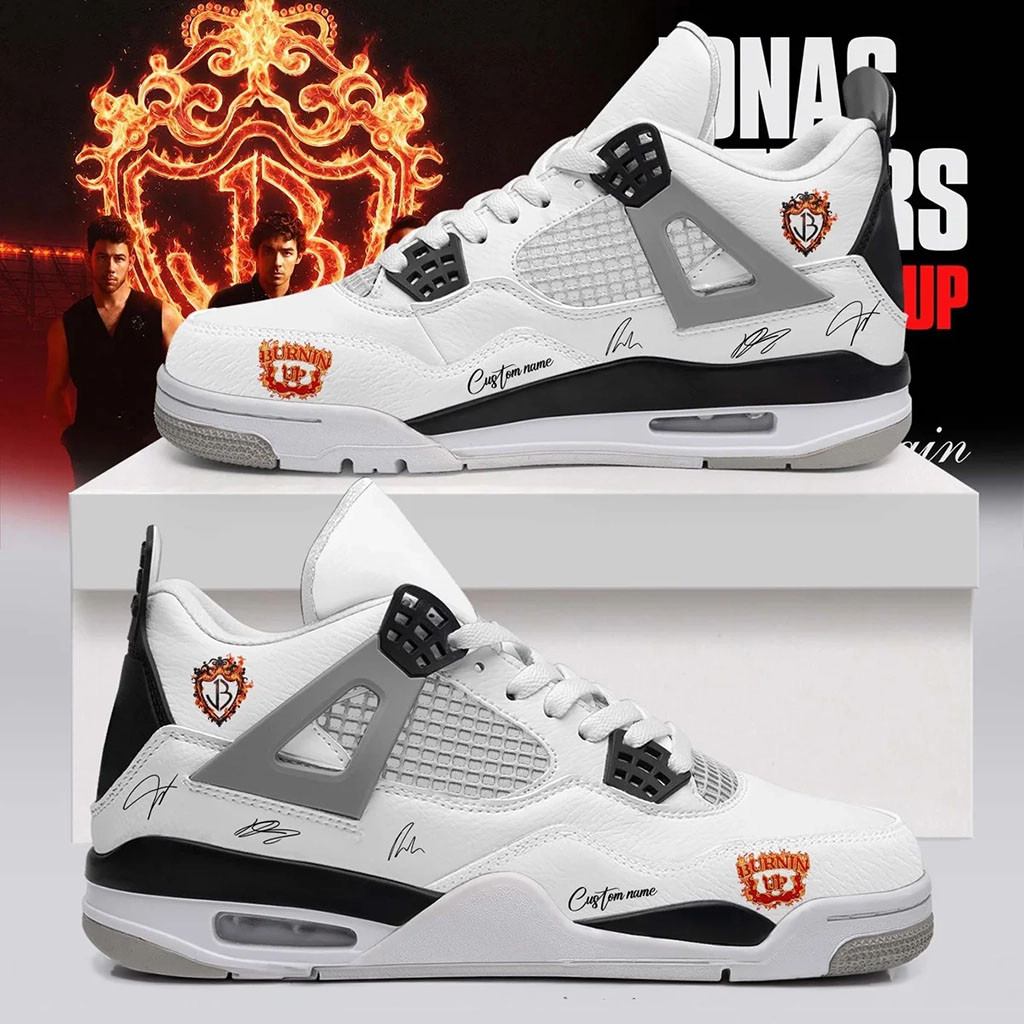 Custom Jonas Brothers Merch The Burning Up Tour Sneakers Jonas Brothers Shoes Concert Fan Gift