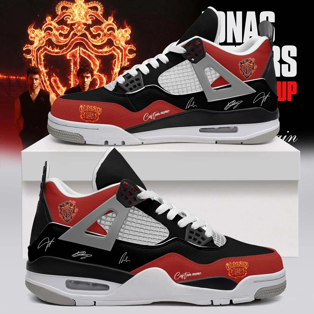Custom Jonas Brothers Merch The Burning Up Tour Sneakers Pop Band Shoes Jonas Brothers Fan Gift