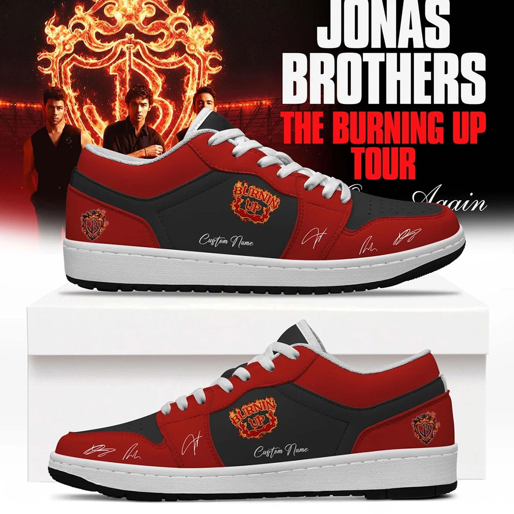 Custom Jonas Brothers The Burning Up Tour Sneakers Jonas Brothers Merch Pop Music Fan Gift