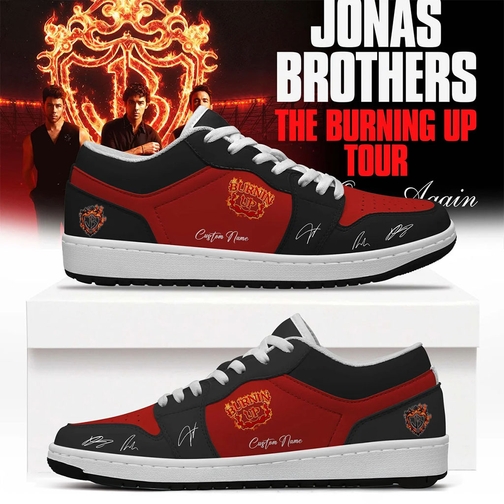 Custom Jonas Brothers The Burning Up Tour Sneakers Music Fan Shoes Jonas Brothers Merch