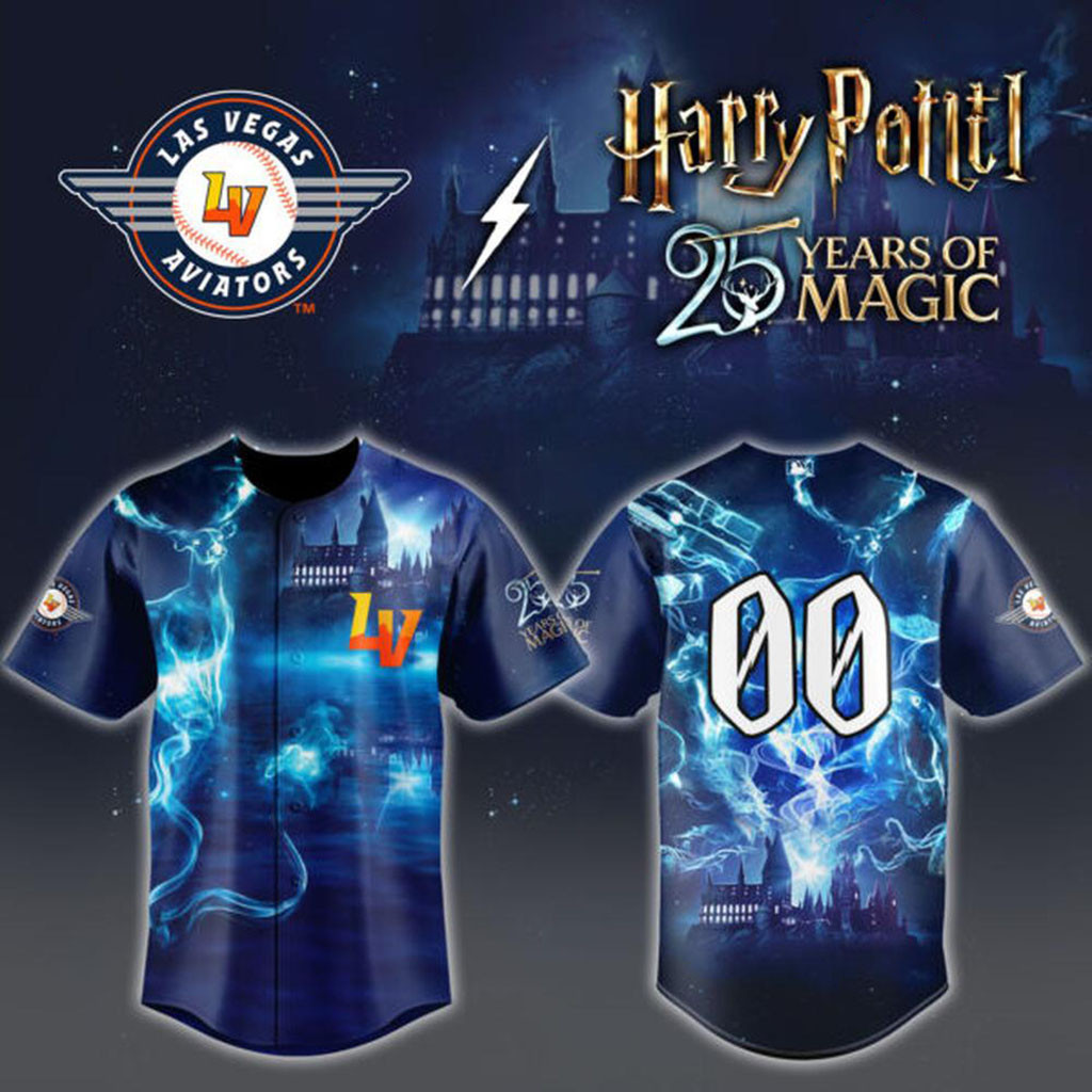 Custom Las Vegas Aviators Harry Potter 25 Years Of Magic Baseball Jersey Aviators Merch Custom Las Vegas Aviators Harry Potter 25 Years Of Magic Baseball Jersey Aviators Merch