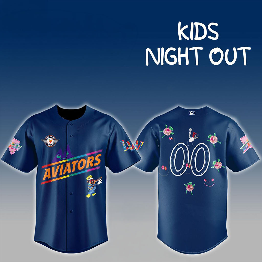 Custom Las Vegas Aviators Kids Night Out 2026 Theme Game Baseball Jersey Aviators Merch Gifts Custom Las Vegas Aviators Kids Night Out 2026 Theme Game Baseball Jersey Aviators Merch Gifts