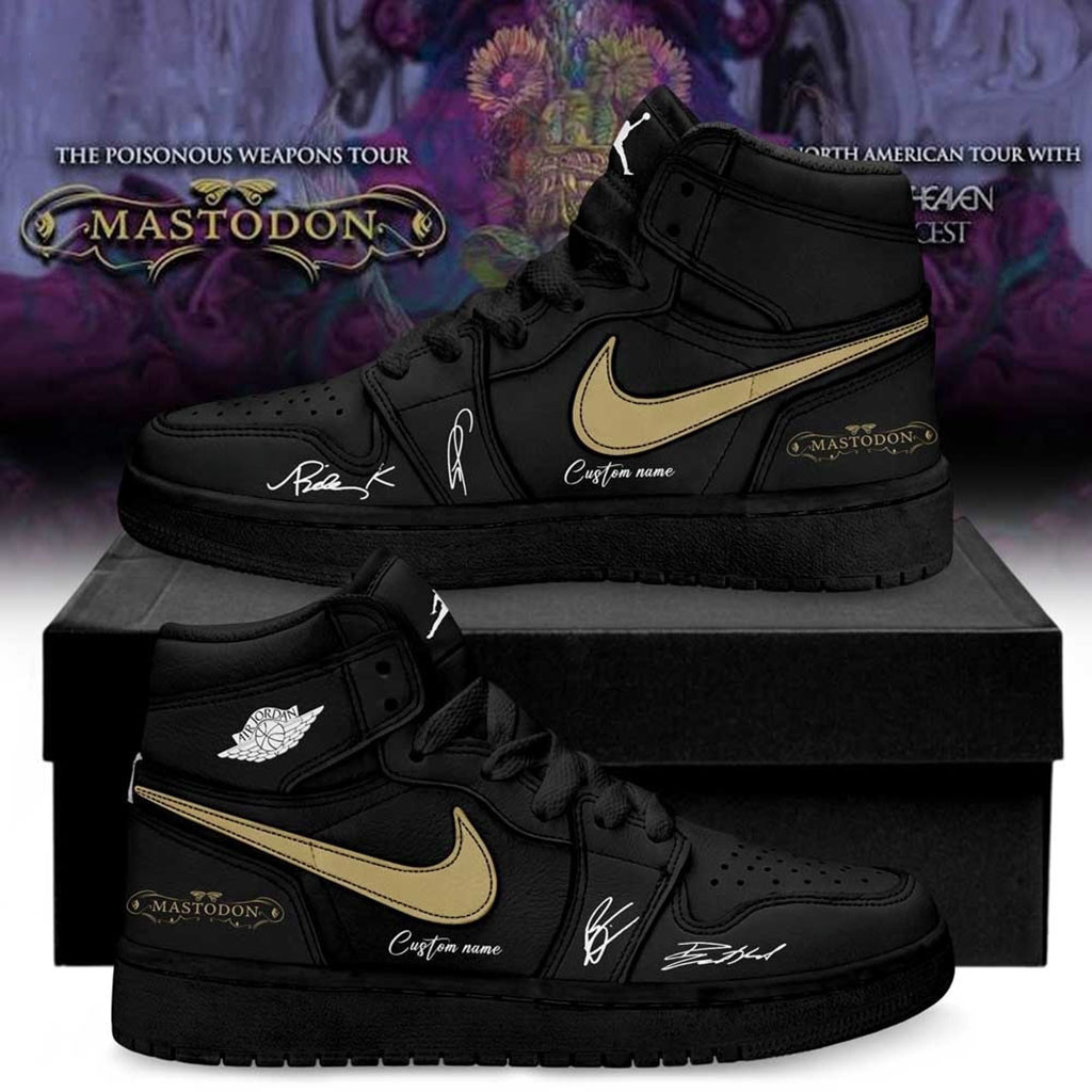 Custom Mastodon Poisonous Weapons Tour 2026 Black Sneakers Mastodon Merch Band Fan Gifts