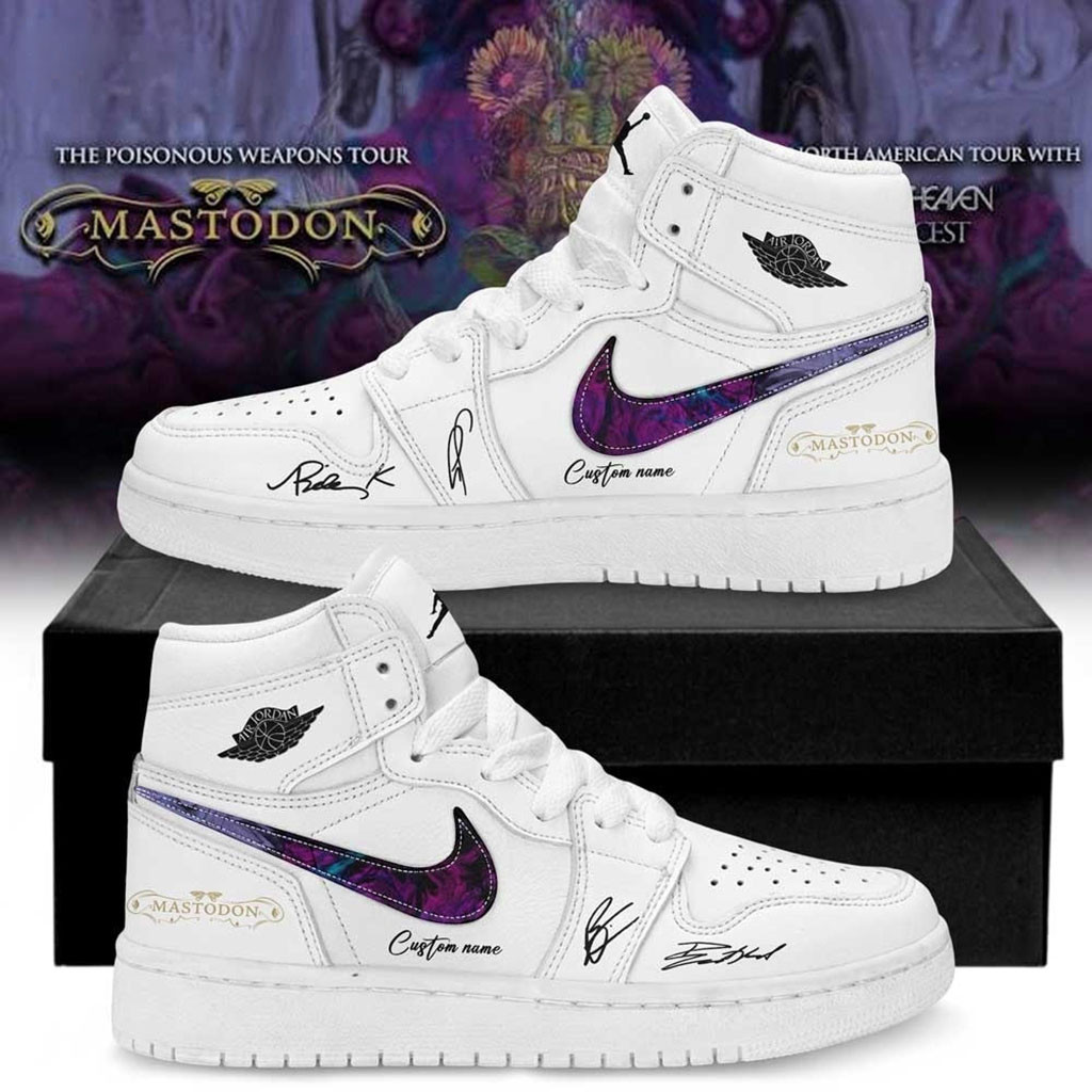 Custom Mastodon Poisonous Weapons Tour 2026 White Sneakers Mastodon Merch Music Related Gifts