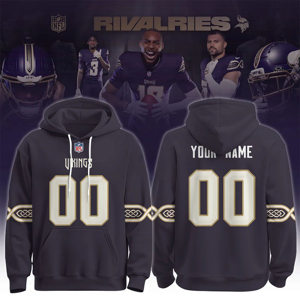 Custom Minnesota Vikings Rivalries 2026 Hoodie Vikings Merch Presents For Football Fans