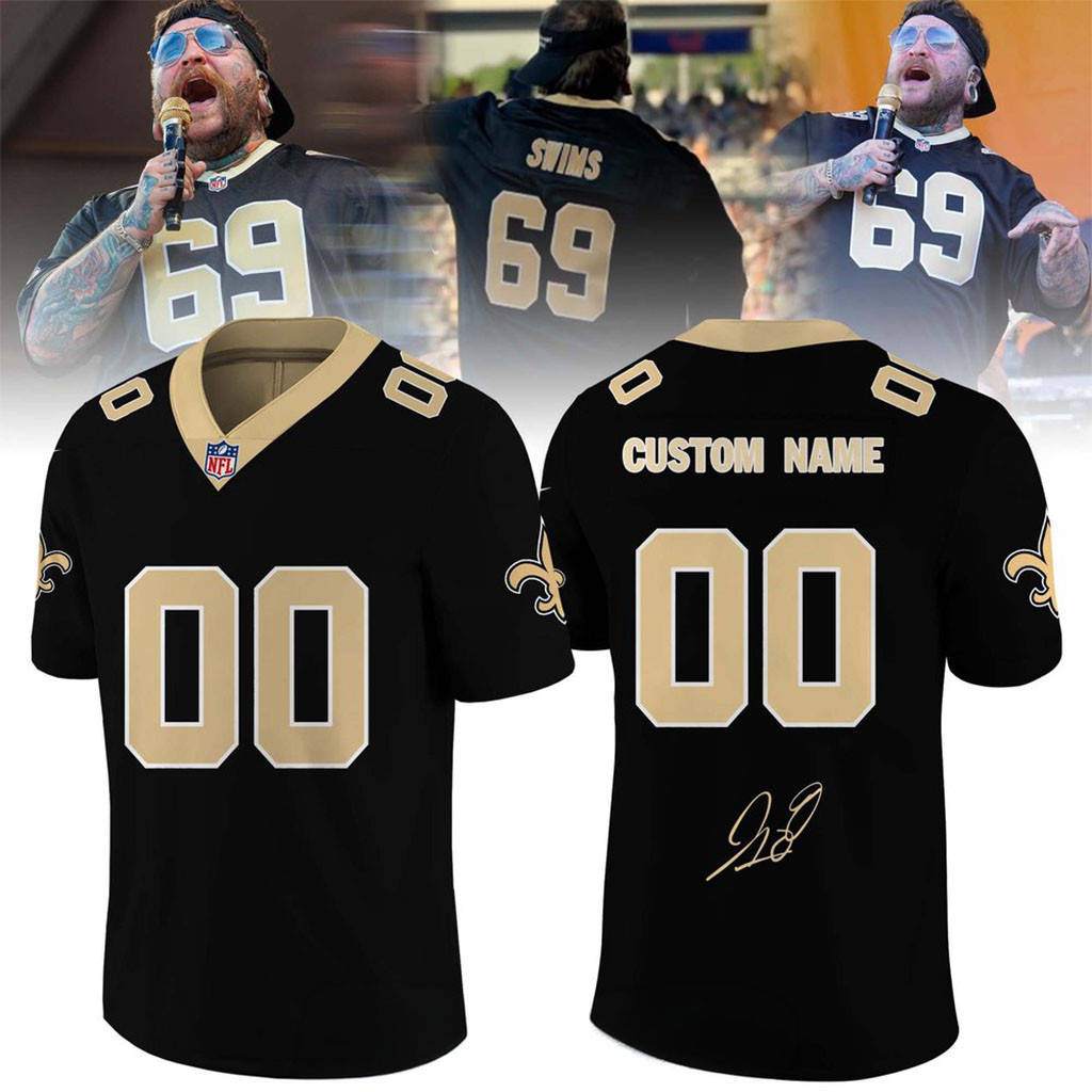 Custom New Orleans Saints x Teddy Swims The Ugly Tour 2026 Football Jersey Saints Merch Custom New Orleans Saints x Teddy Swims The Ugly Tour 2026 Football Jersey Saints Merch