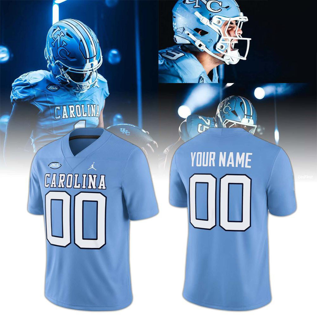 Custom North Carolina Tar Heels ACC 2026 Football Jersey Tar Heels Merch Gifts For Football Fan