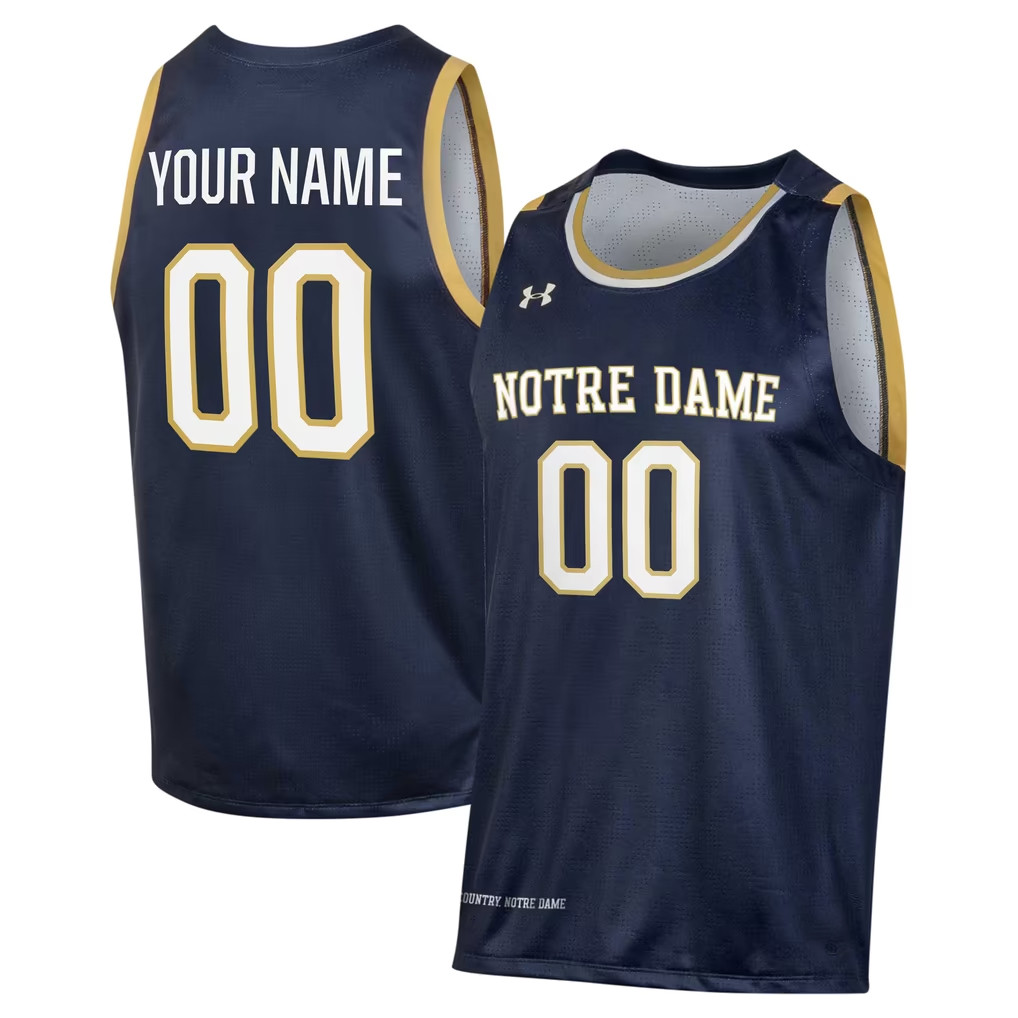 Custom Notre Dame Fighting Irish Merch Under Armour Notre Dame Alternate Basketball Jersey