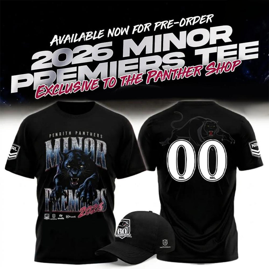 Custom Penrith Panthers 2026 Minor Premiers 60th Anniversary T-Shirt Panthers Merch Fan Gifts Custom Penrith Panthers 2026 Minor Premiers 60th Anniversary T-Shirt Panthers Merch Fan Gifts
