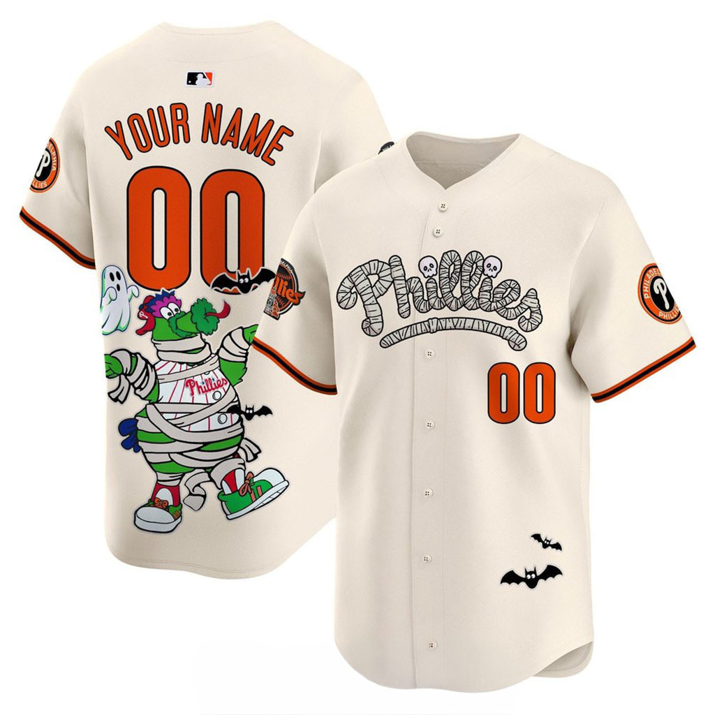 Custom Philadelphia Phillies Phanatic Halloween Jersey Phillies Merch Gifts For Baseball Lovers