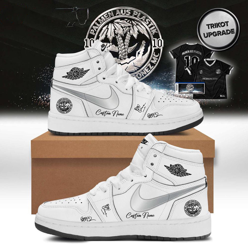 Custom RAF Camora And Bonez MC 10 Jahre Palmen aus Plastik Tour 2026 Signed Sneakers Fan Merch