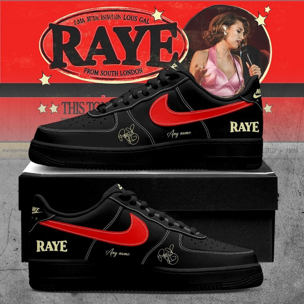 Custom Raye This Tour May Contain New Music Tour 2026 Black Shoes Sneakers Raye Merch Fan Gifts