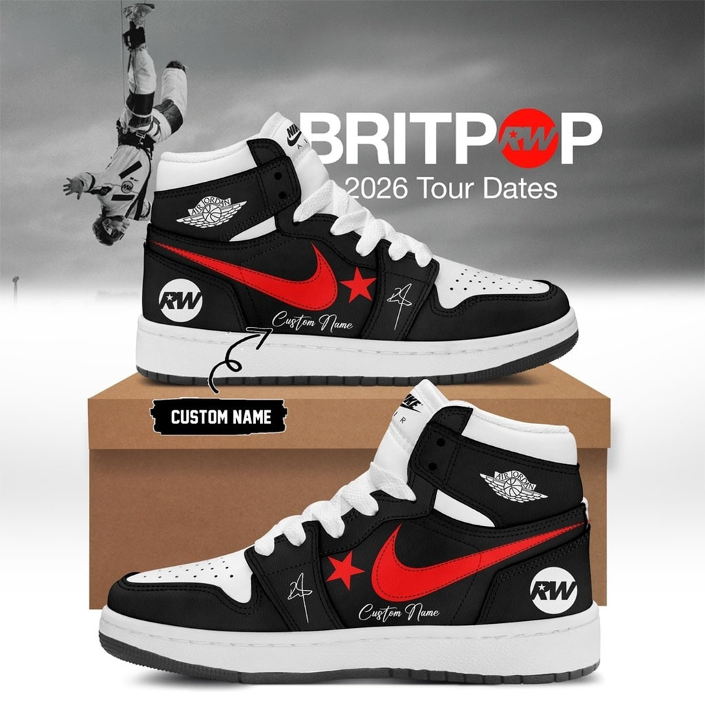 Custom Robbie Williams BRITPOP World Tour 2026 Sneakers Robbie Williams Merch Music Fan Gifts