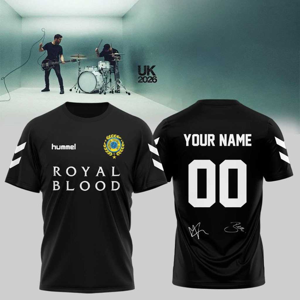 Custom Royal Blood UK Tour 2026 Unpeople Special Guest Signature T-Shirt Royal Blood Merch