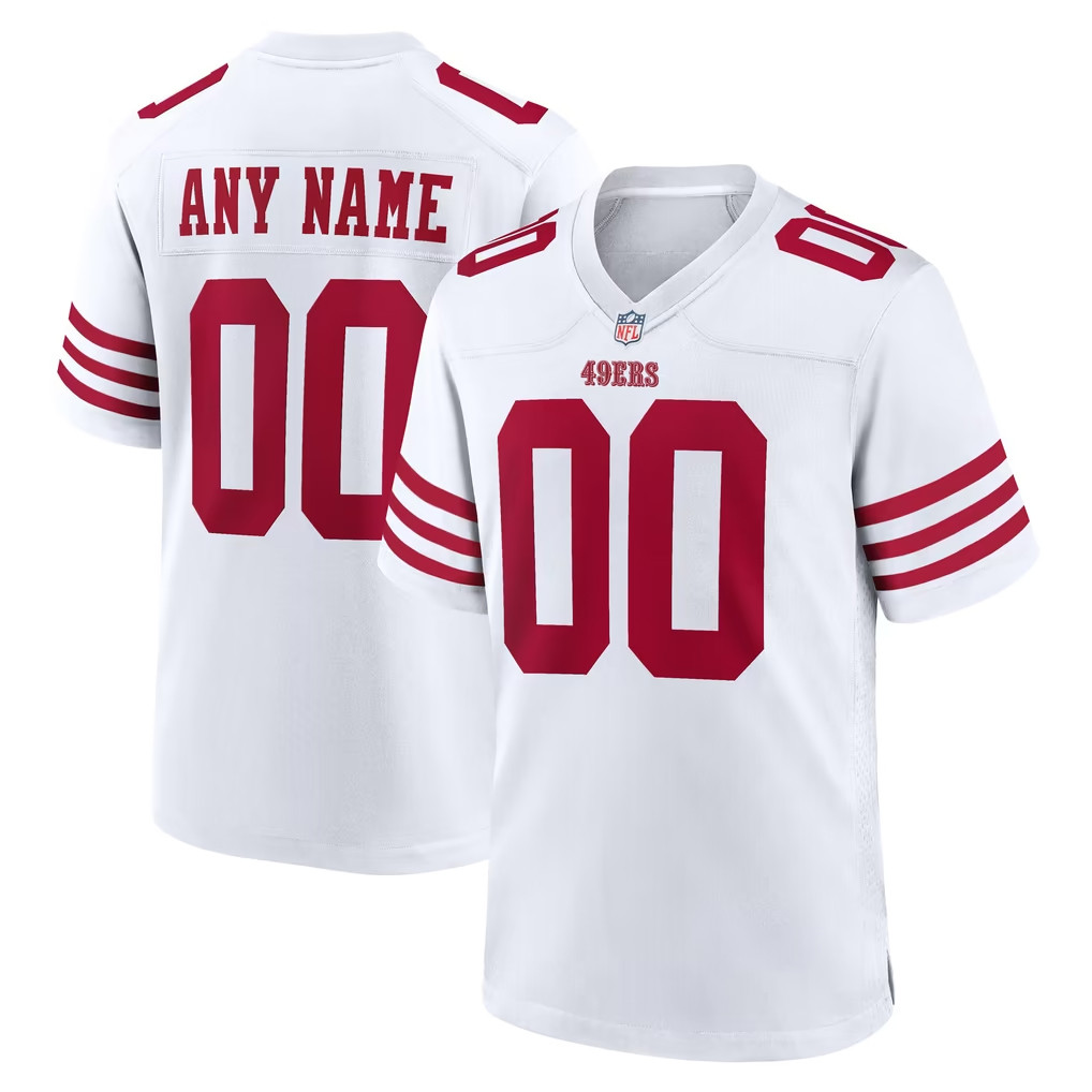 Custom San Francisco 49ers Merch 2026 SF 49ers White Game Jersey Football Fan Gift Ideas