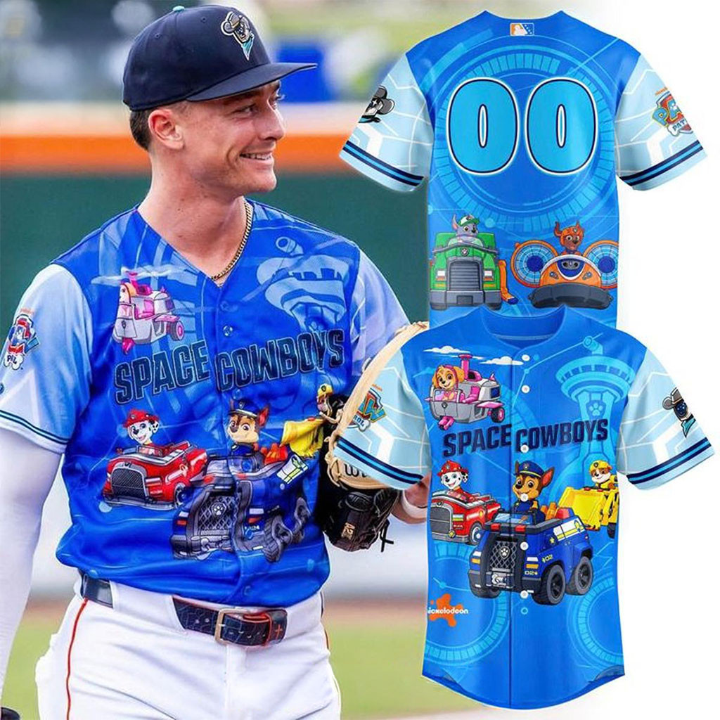 Custom Sugar Land Space Cowboys x Paw Patrol Theme Night 2026 Baseball Jersey Cowboys Merch