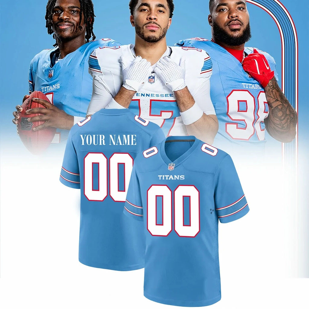 Custom Tennessee Titans 2026 New Logo New Chapter Football Jersey Game Day Apparel Titans Merch'