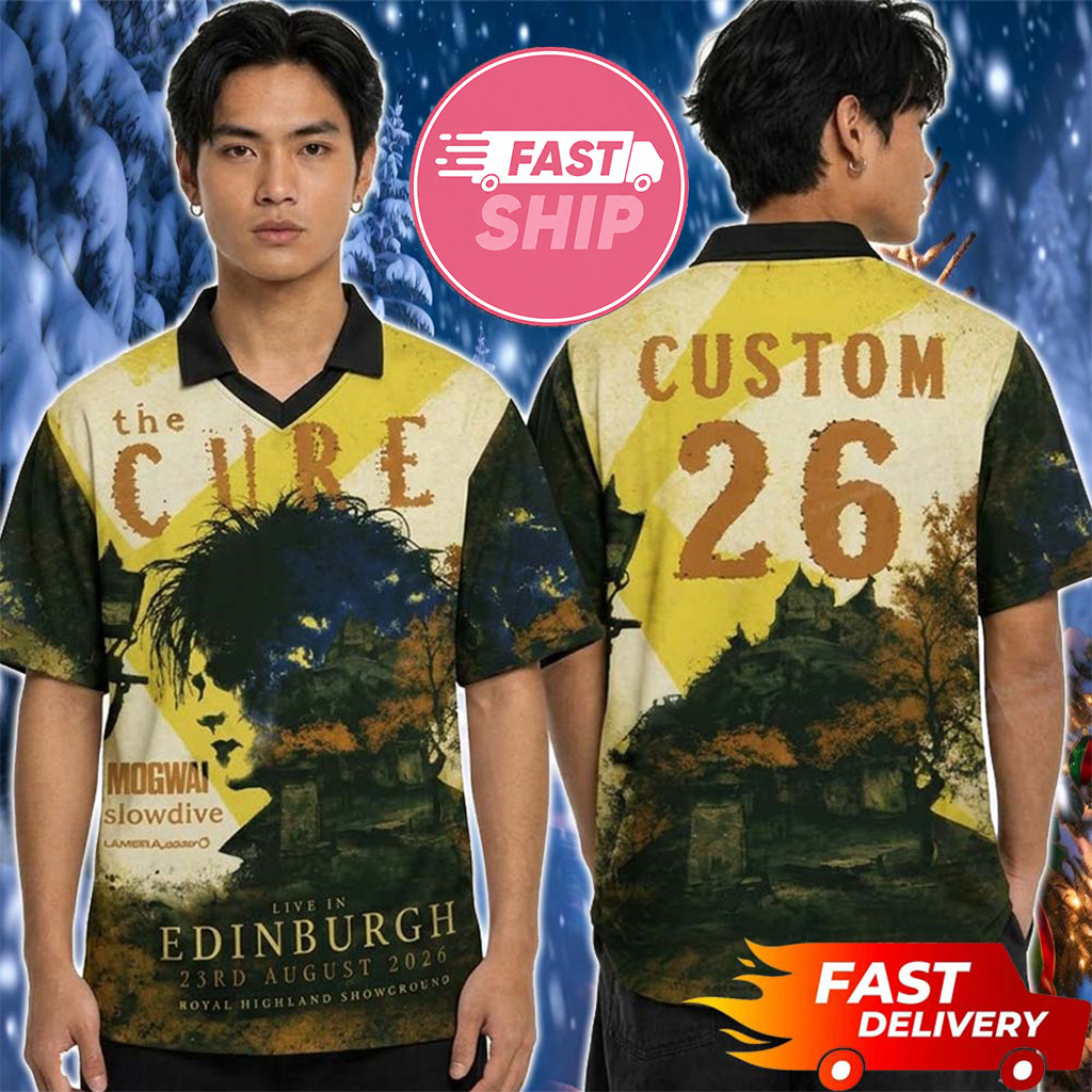 Custom The Cure Edinburgh Summer Sessions 2026 Jersey The Cure Merch Gifts For Rock Band Fans