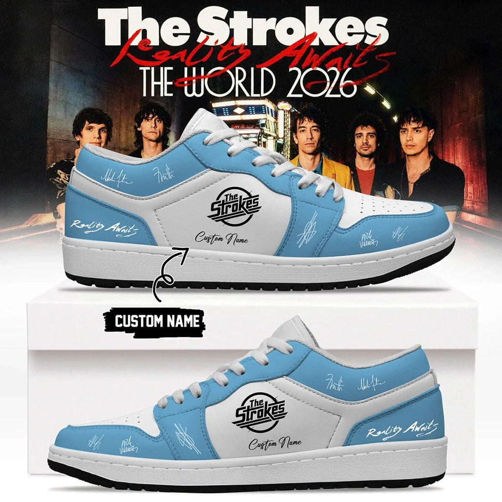 Custom The Strokes Merch Reality Awaits Tour 2026 Signature Shoes Cool Gifts For Music Lovers