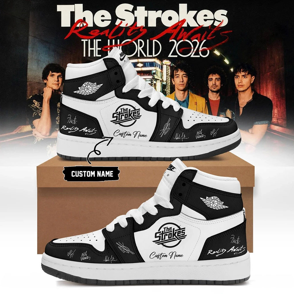 Custom The Strokes Merch Reality Awaits Tour 2026 Signature Shoes Music Related Gifts For Guys